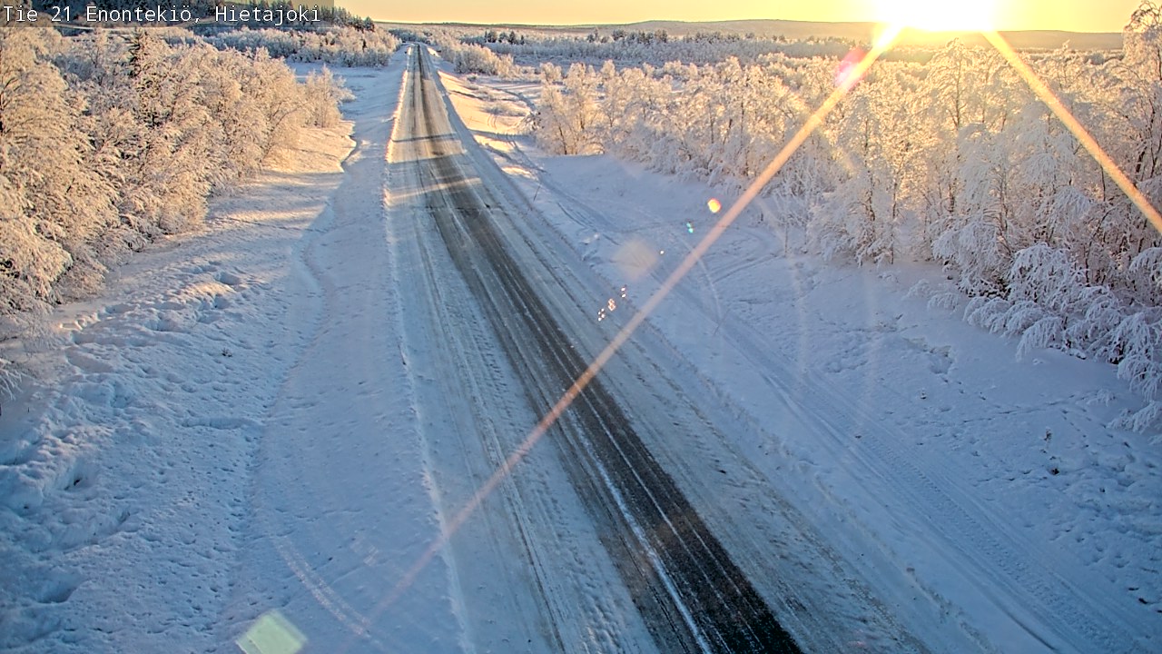Weather Camera Image Väg 21 Enontekis, Hietajoki, Enontekiö, Lappi