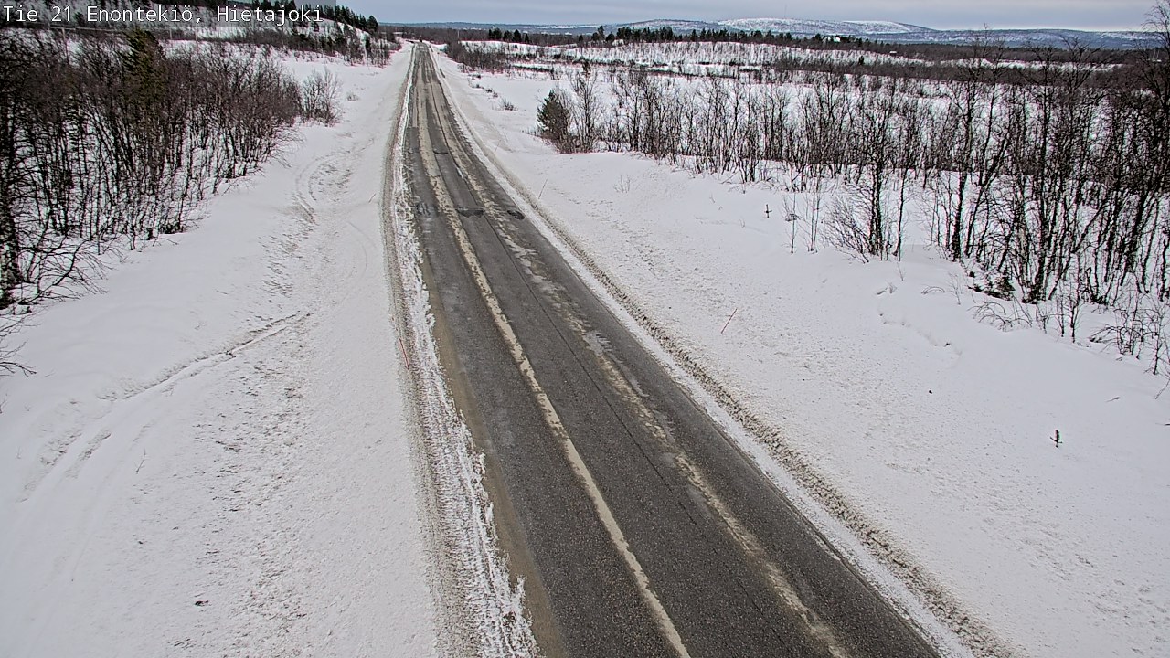 Weather Camera Image Road 21 Enontekiö, Hietajoki, Enontekiö, Lappi