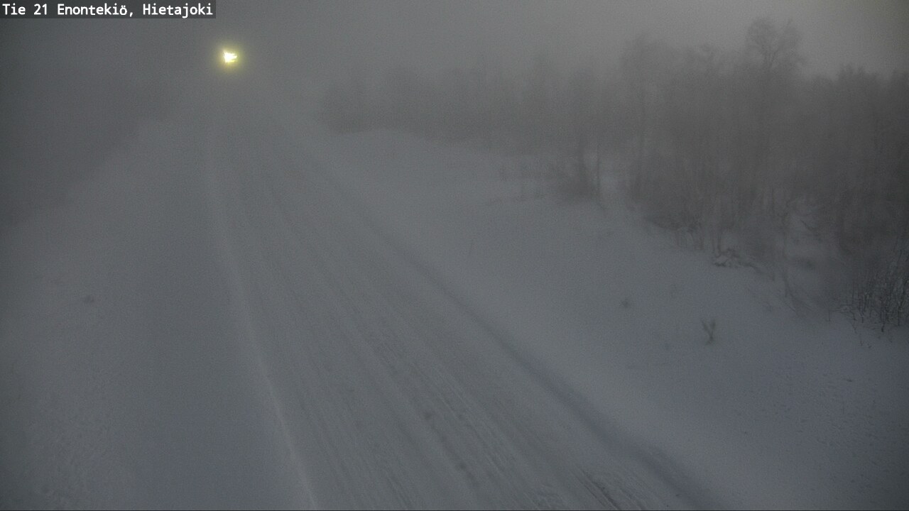 Weather Camera Image Road 21 Enontekiö, Hietajoki, Enontekiö, Lappi
