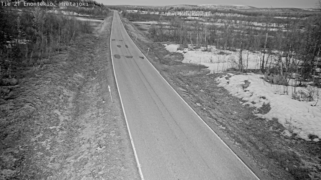 Weather Camera Image Väg 21 Enontekis, Hietajoki, Enontekiö, Lappi