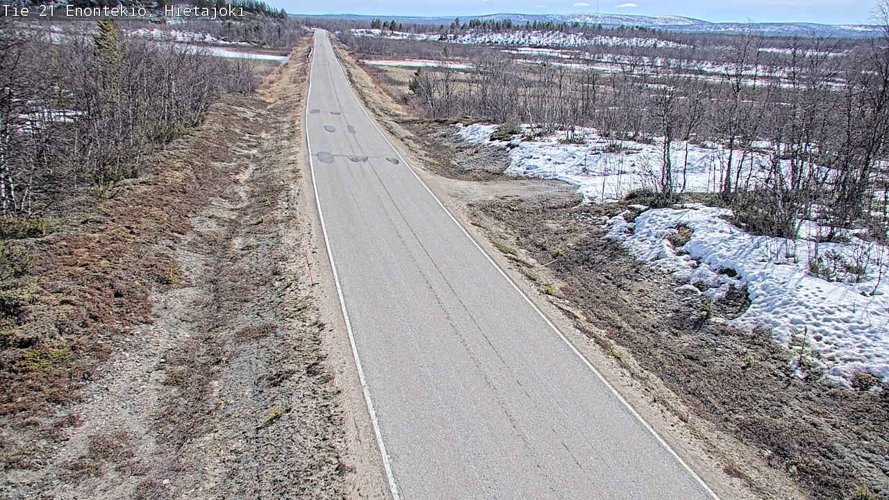 Weather Camera Image Väg 21 Enontekis, Hietajoki, Enontekiö, Lappi
