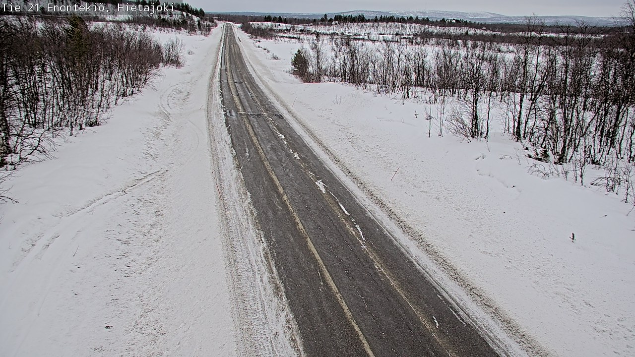 Weather Camera Image Road 21 Enontekiö, Hietajoki, Enontekiö, Lappi