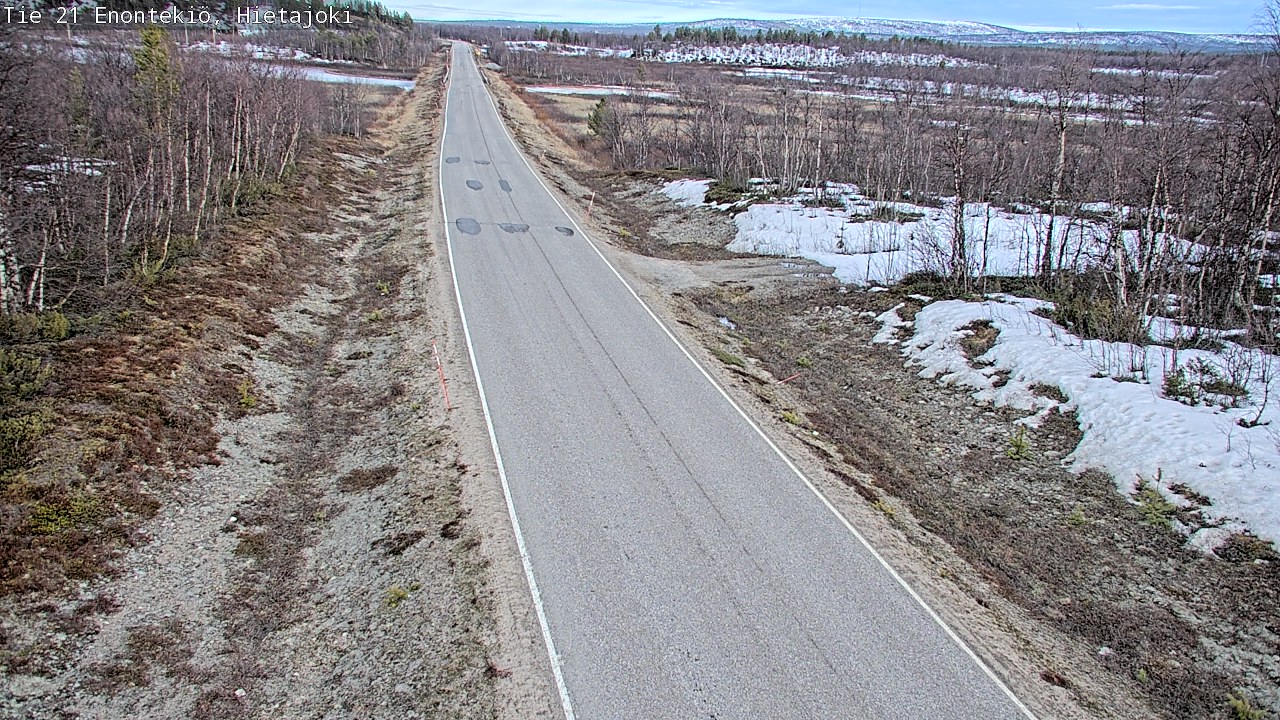 Weather Camera Image Väg 21 Enontekis, Hietajoki, Enontekiö, Lappi