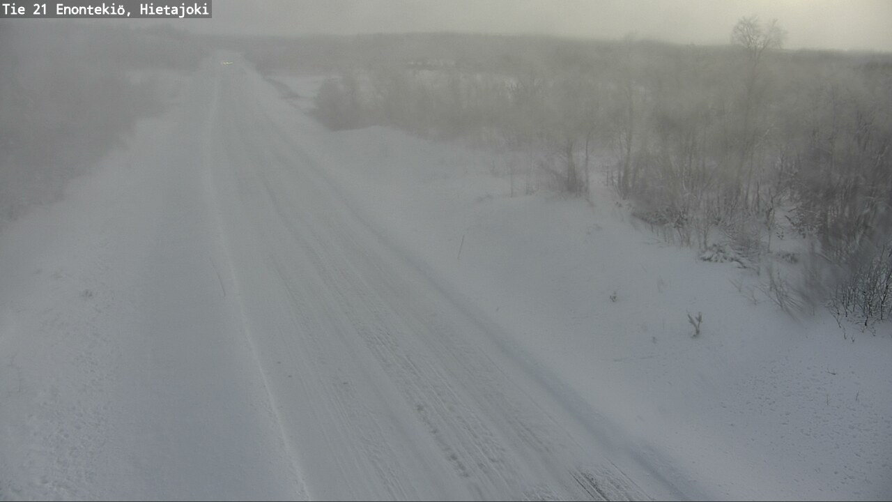 Weather Camera Image Road 21 Enontekiö, Hietajoki, Enontekiö, Lappi