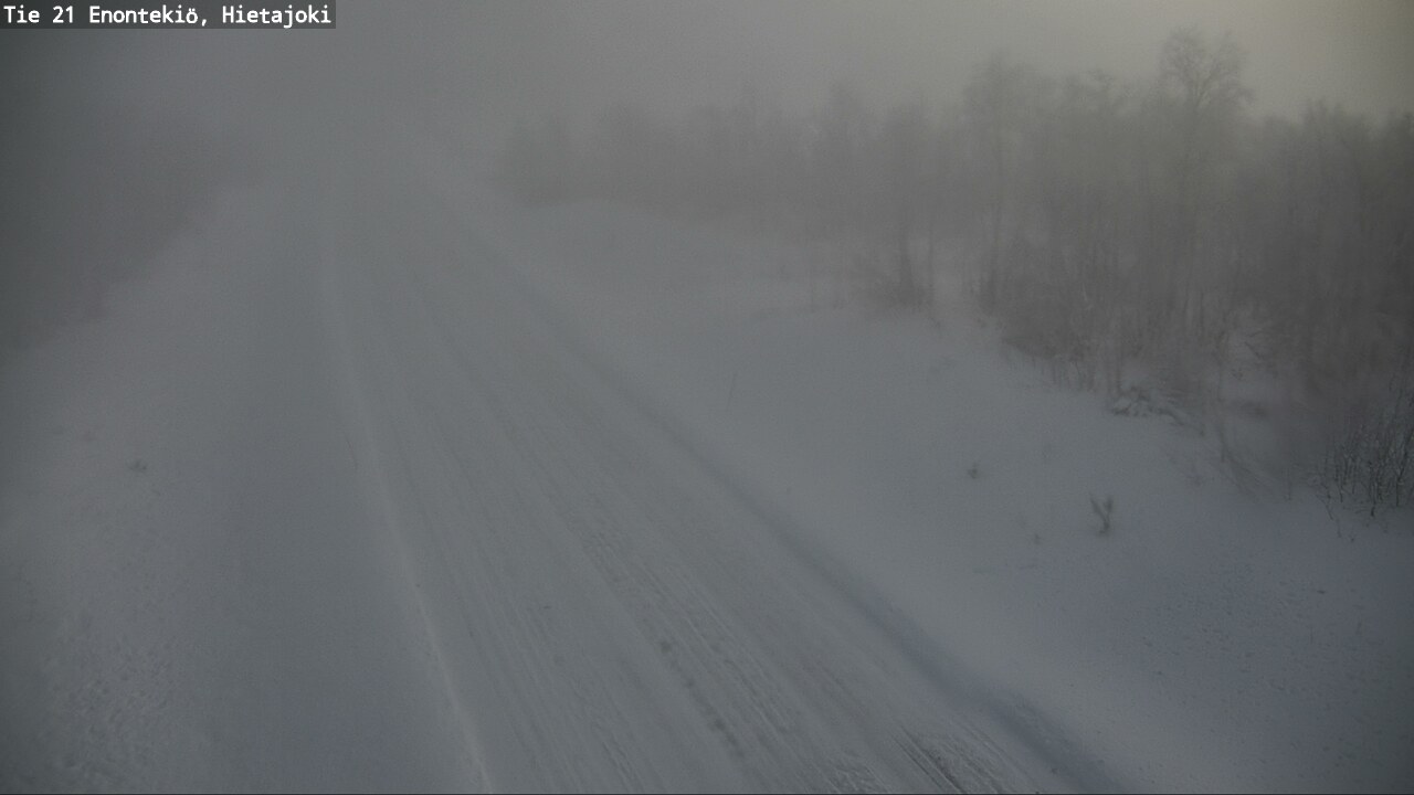 Weather Camera Image Road 21 Enontekiö, Hietajoki, Enontekiö, Lappi