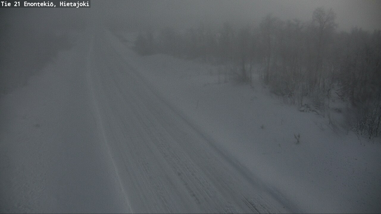 Weather Camera Image Road 21 Enontekiö, Hietajoki, Enontekiö, Lappi