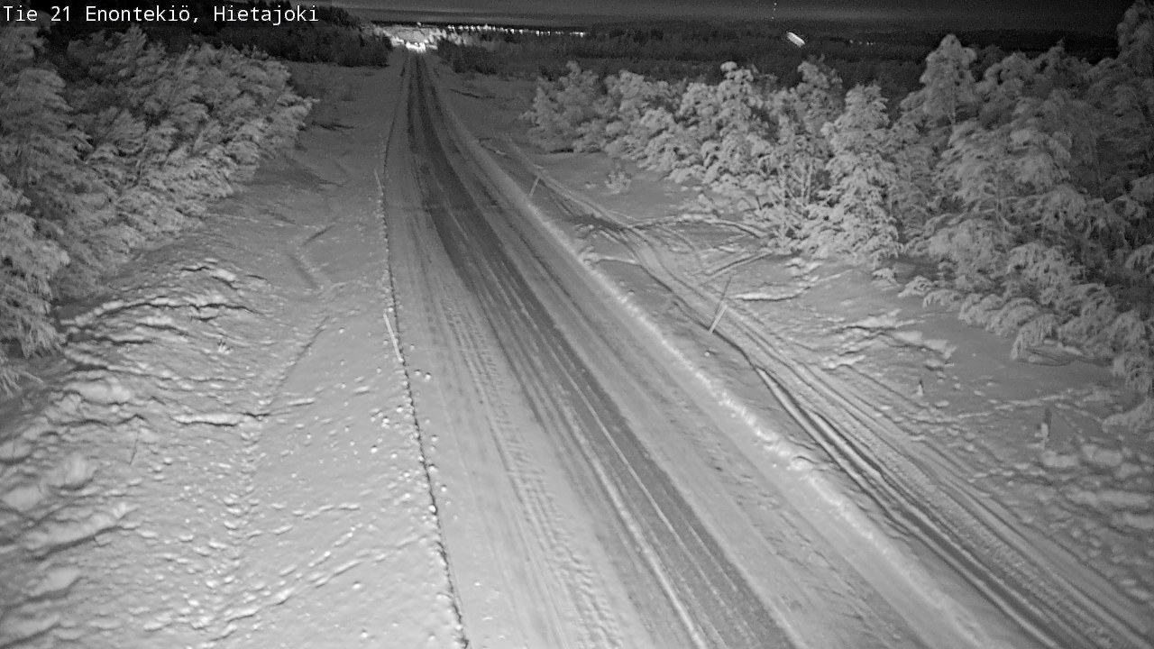 Weather Camera Image Road 21 Enontekiö, Hietajoki, Enontekiö, Lappi
