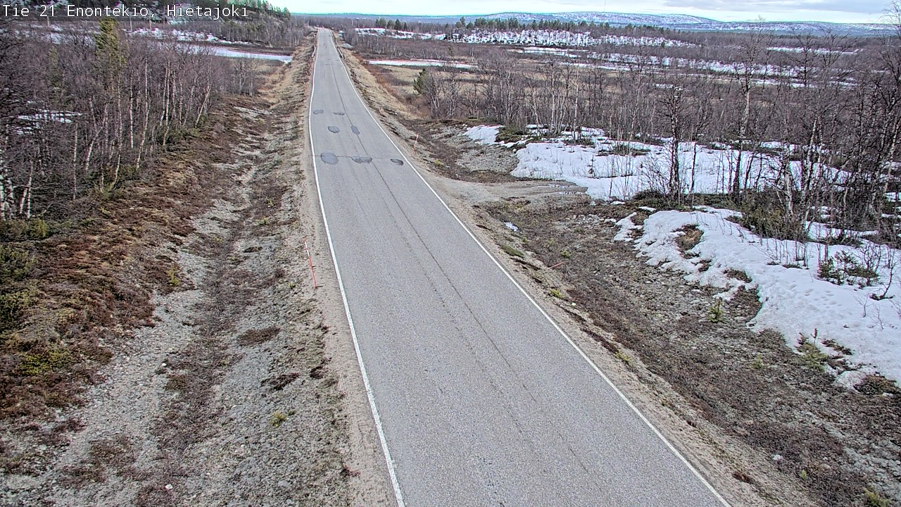 Weather Camera Image Väg 21 Enontekis, Hietajoki, Enontekiö, Lappi