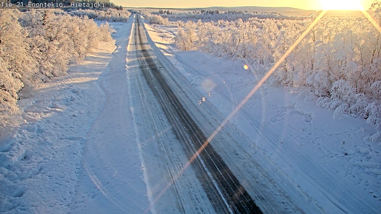 Weather Camera Image Väg 21 Enontekis, Hietajoki, Enontekiö, Lappi