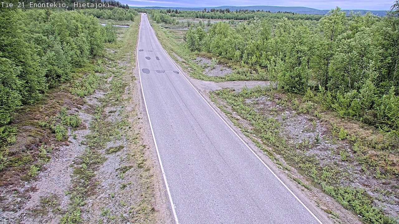 Weather Camera Image Road 21 Enontekiö, Hietajoki, Enontekiö, Lappi
