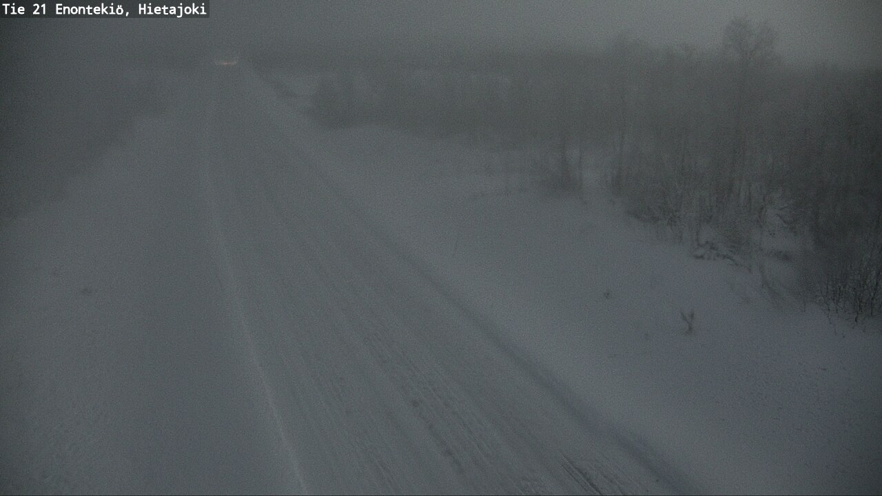 Weather Camera Image Road 21 Enontekiö, Hietajoki, Enontekiö, Lappi