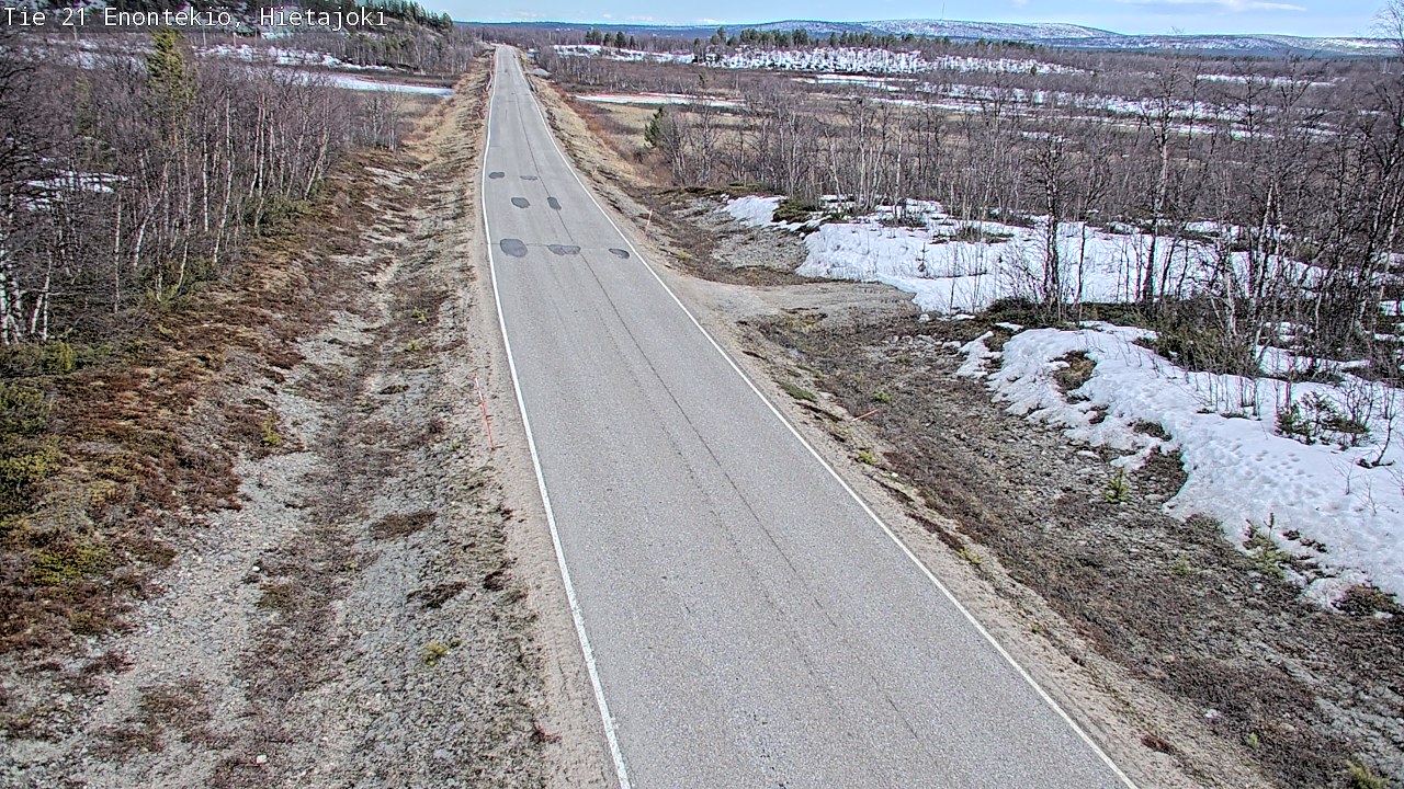 Weather Camera Image Väg 21 Enontekis, Hietajoki, Enontekiö, Lappi