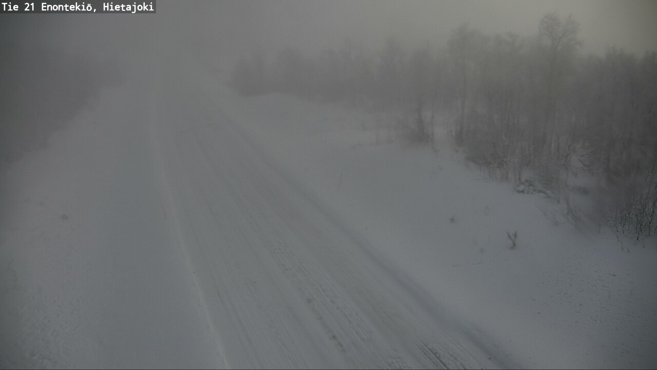 Weather Camera Image Road 21 Enontekiö, Hietajoki, Enontekiö, Lappi