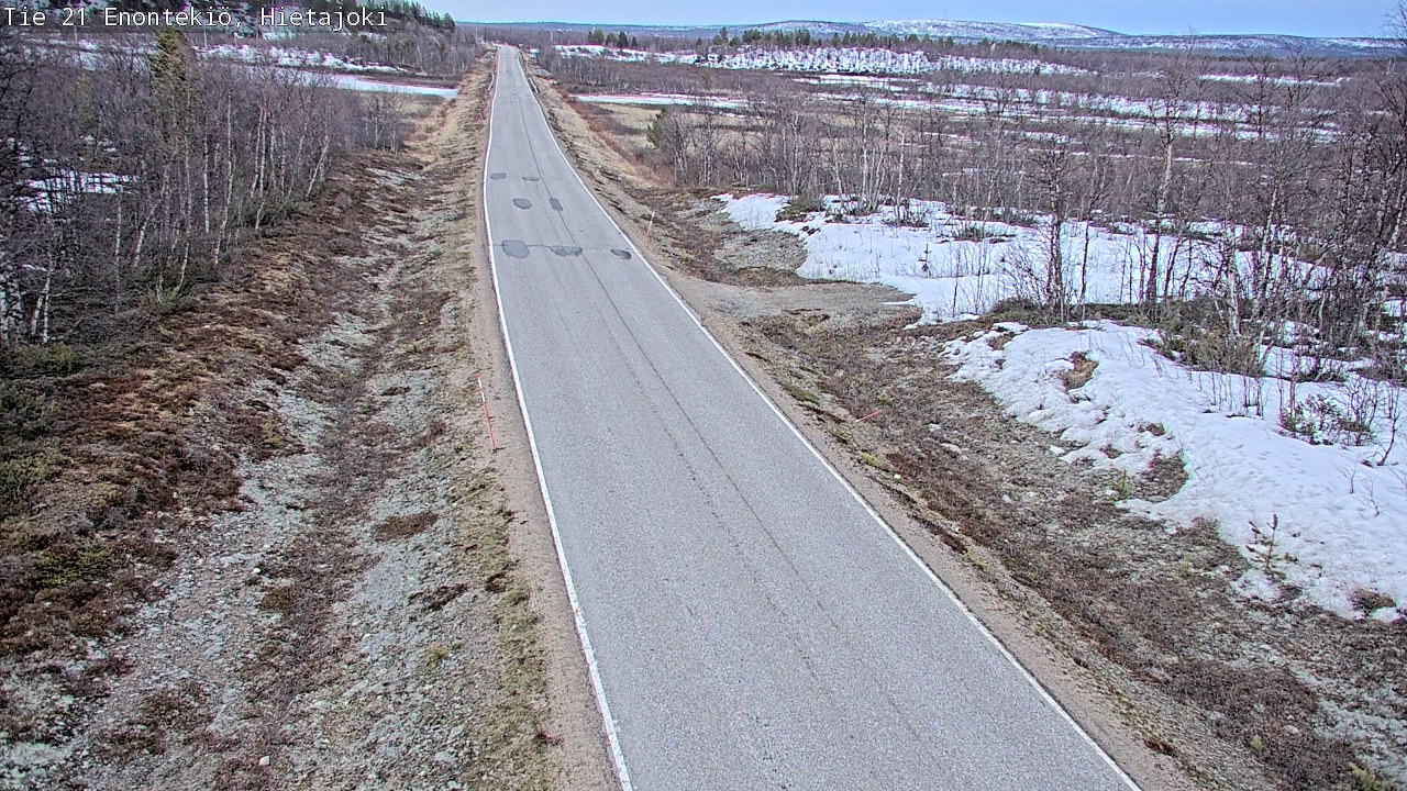 Weather Camera Image Väg 21 Enontekis, Hietajoki, Enontekiö, Lappi