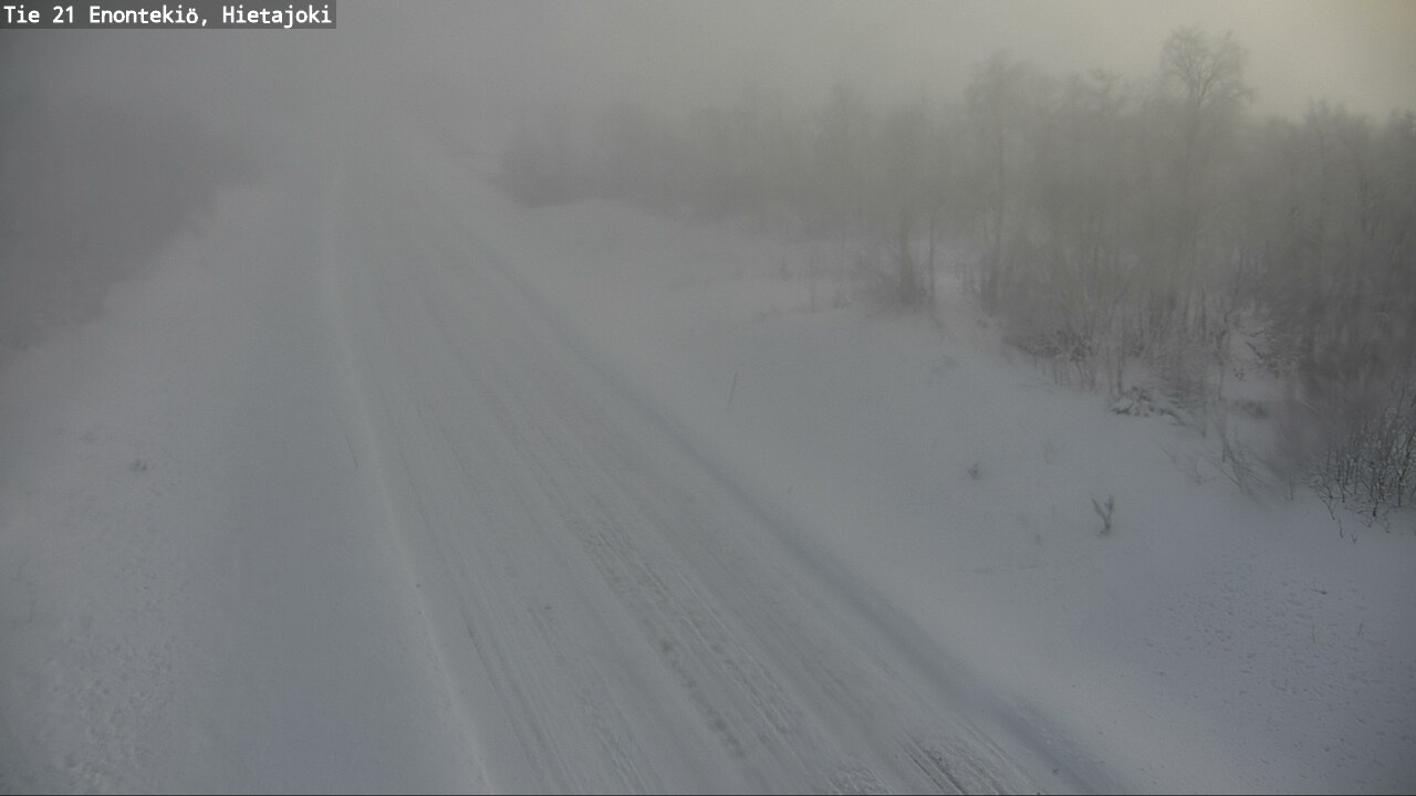 Weather Camera Image Road 21 Enontekiö, Hietajoki, Enontekiö, Lappi