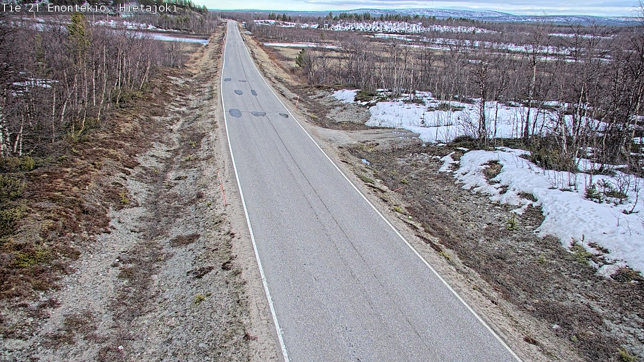 Weather Camera Image Väg 21 Enontekis, Hietajoki, Enontekiö, Lappi