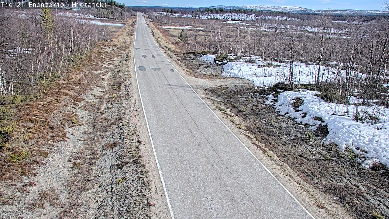 Weather Camera Image Väg 21 Enontekis, Hietajoki, Enontekiö, Lappi