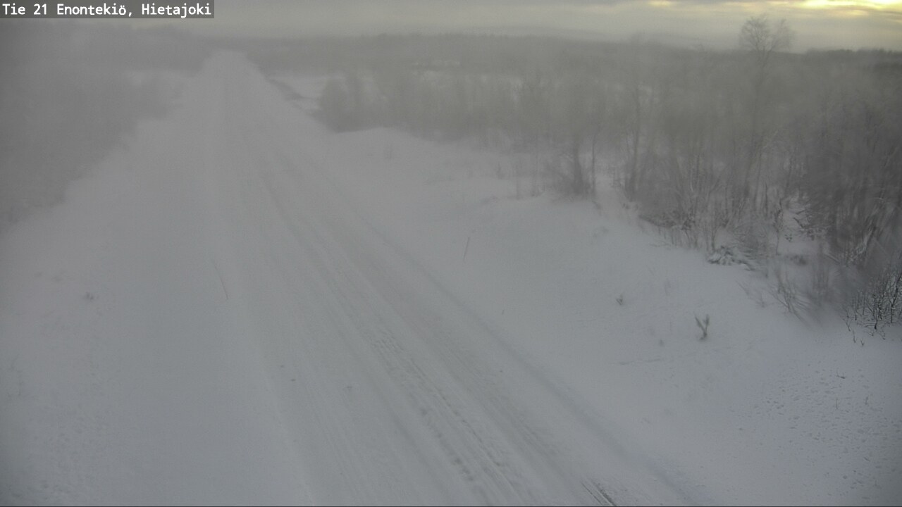 Weather Camera Image Road 21 Enontekiö, Hietajoki, Enontekiö, Lappi