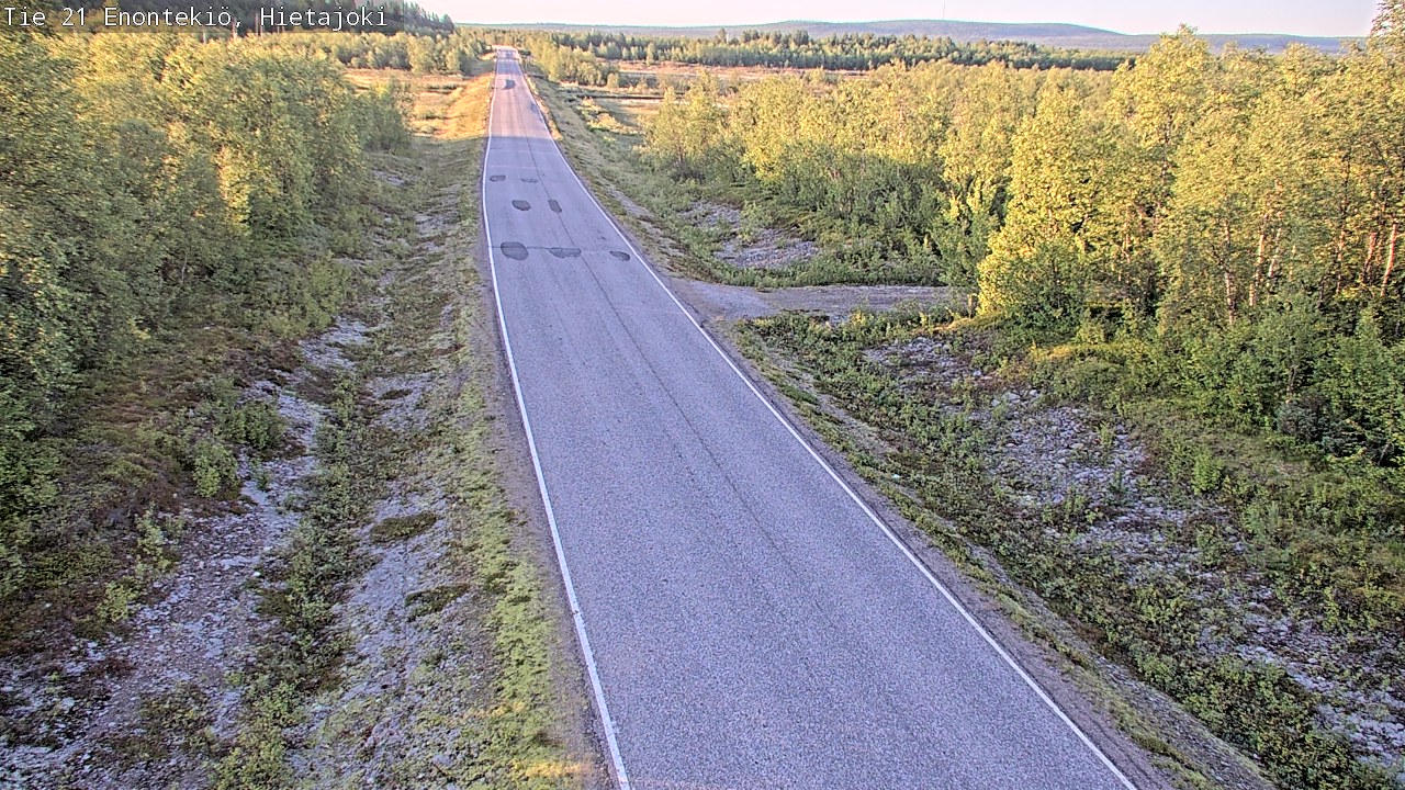 Weather Camera Image Väg 21 Enontekis, Hietajoki, Enontekiö, Lappi