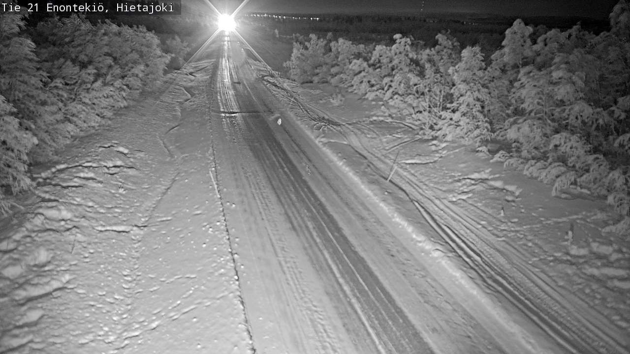 Weather Camera Image Road 21 Enontekiö, Hietajoki, Enontekiö, Lappi