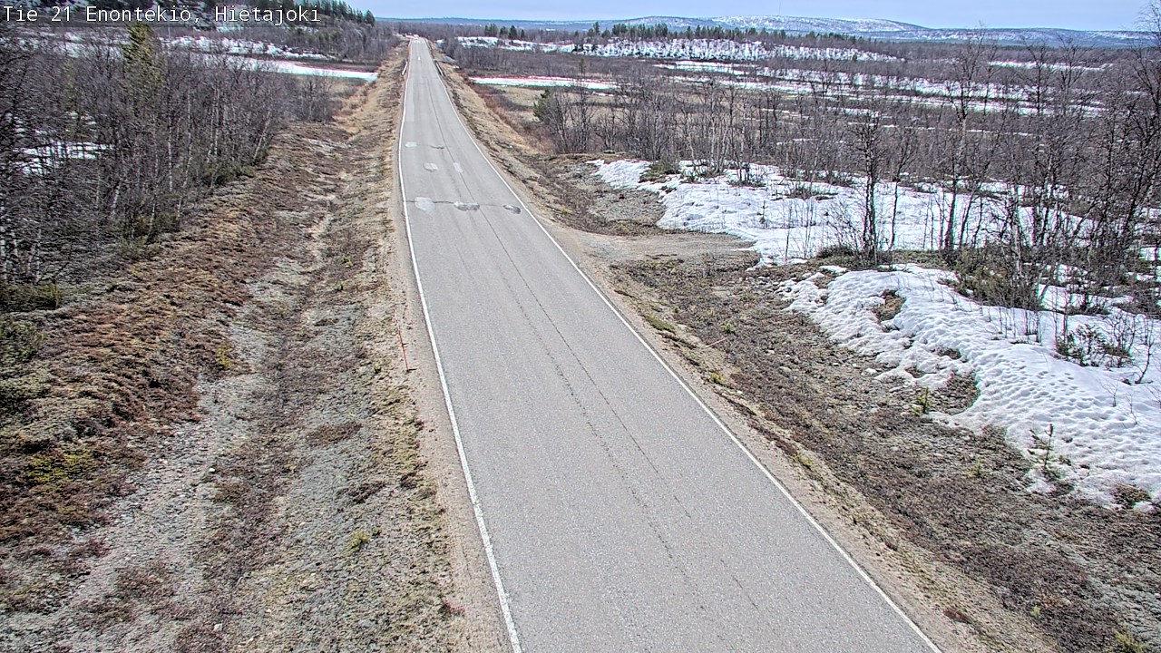 Weather Camera Image Väg 21 Enontekis, Hietajoki, Enontekiö, Lappi