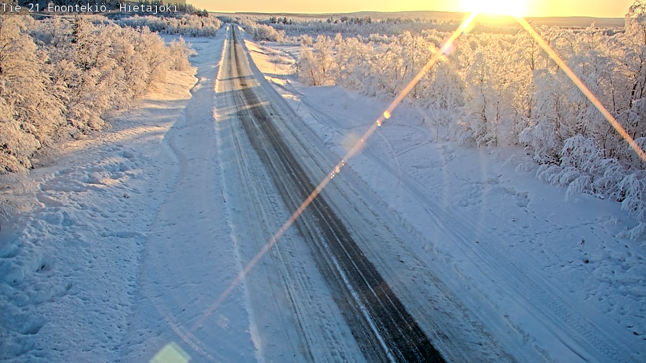 Weather Camera Image Väg 21 Enontekis, Hietajoki, Enontekiö, Lappi