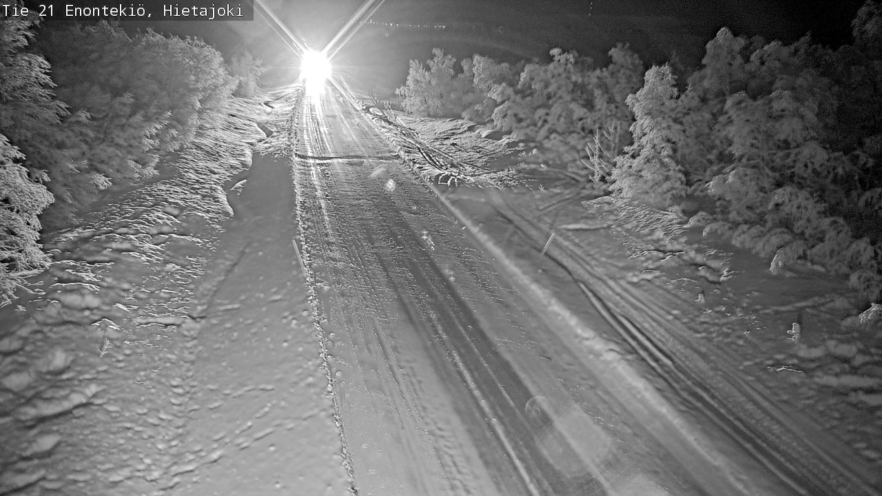 Weather Camera Image Road 21 Enontekiö, Hietajoki, Enontekiö, Lappi
