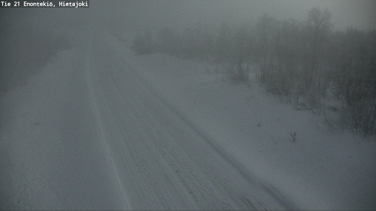 Weather Camera Image Road 21 Enontekiö, Hietajoki, Enontekiö, Lappi