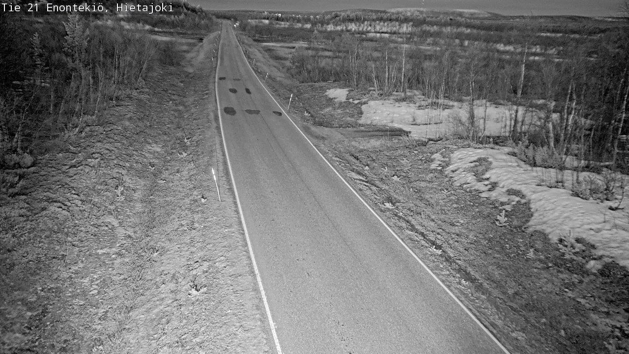 Weather Camera Image Road 21 Enontekiö, Hietajoki, Enontekiö, Lappi