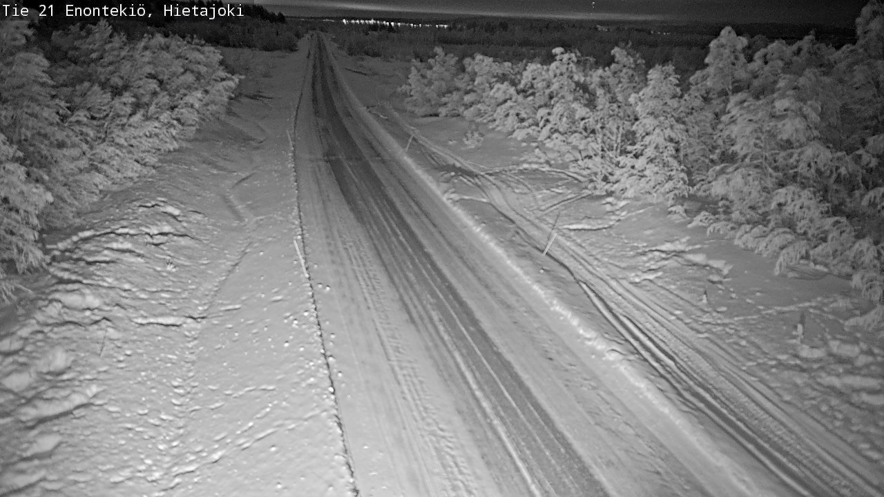 Weather Camera Image Road 21 Enontekiö, Hietajoki, Enontekiö, Lappi