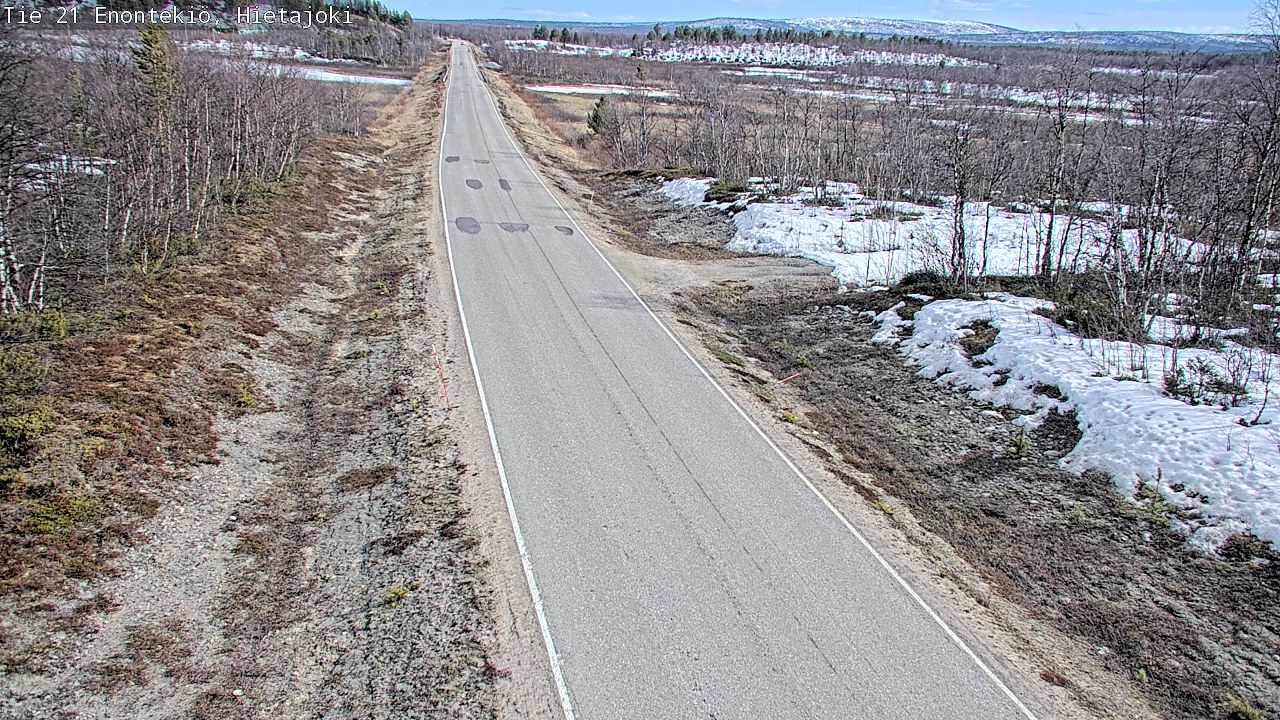 Weather Camera Image Väg 21 Enontekis, Hietajoki, Enontekiö, Lappi