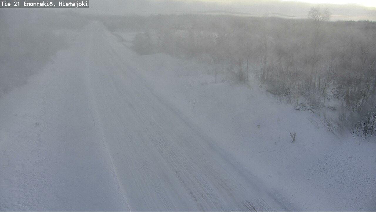 Weather Camera Image Road 21 Enontekiö, Hietajoki, Enontekiö, Lappi