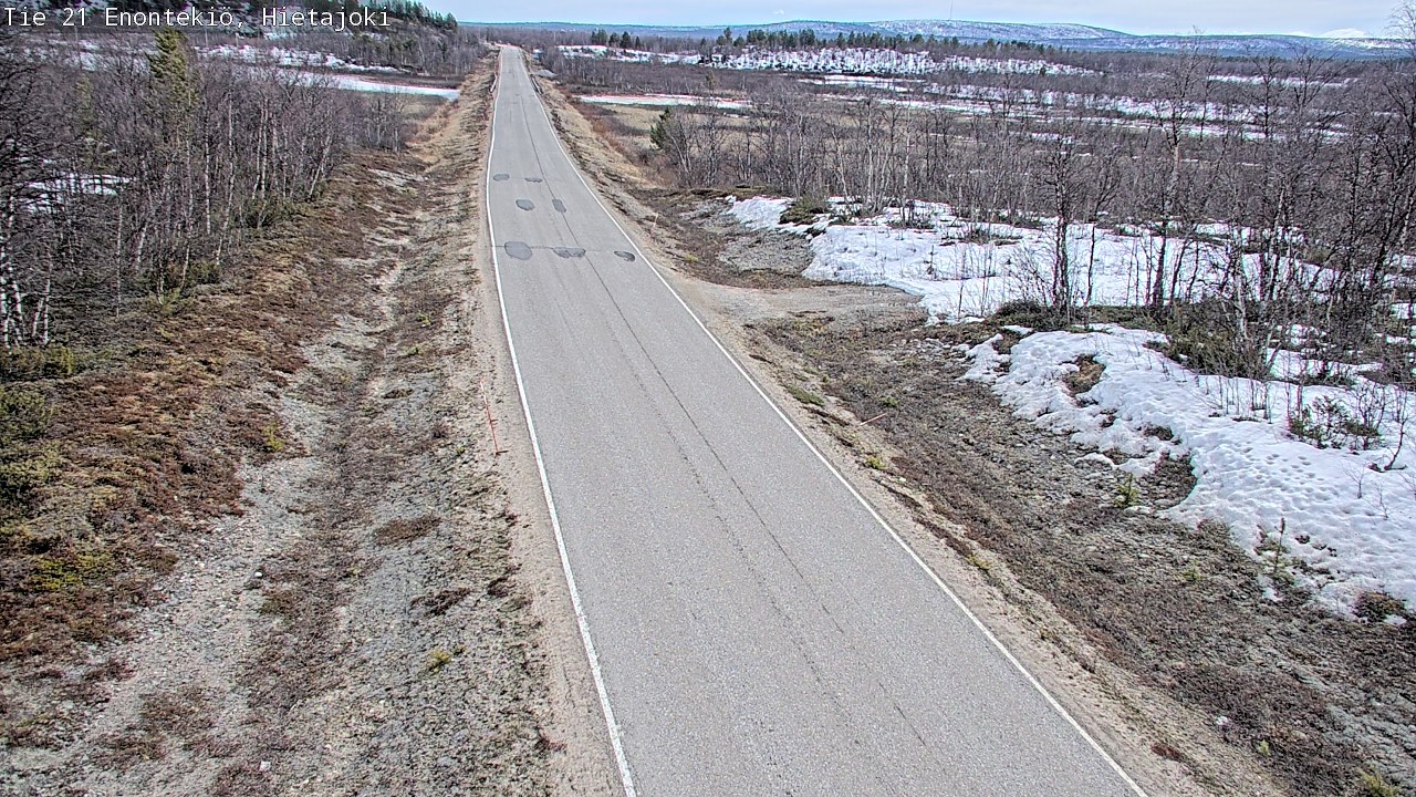 Weather Camera Image Väg 21 Enontekis, Hietajoki, Enontekiö, Lappi