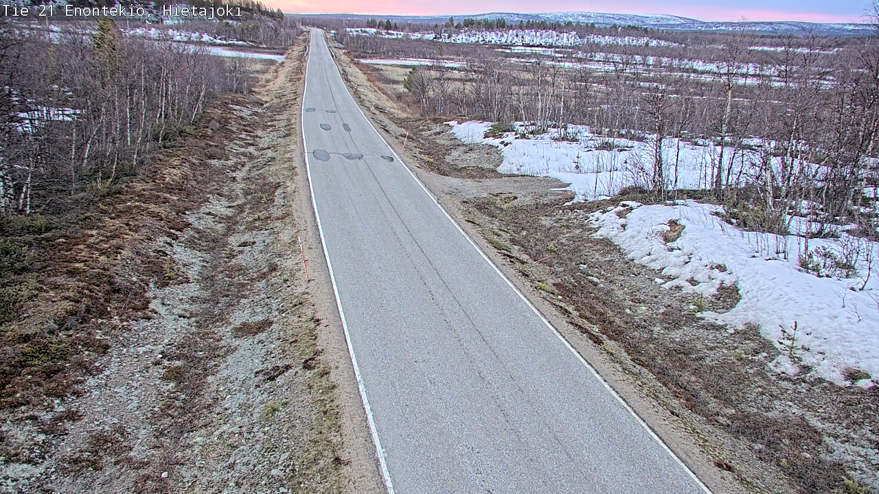 Weather Camera Image Väg 21 Enontekis, Hietajoki, Enontekiö, Lappi
