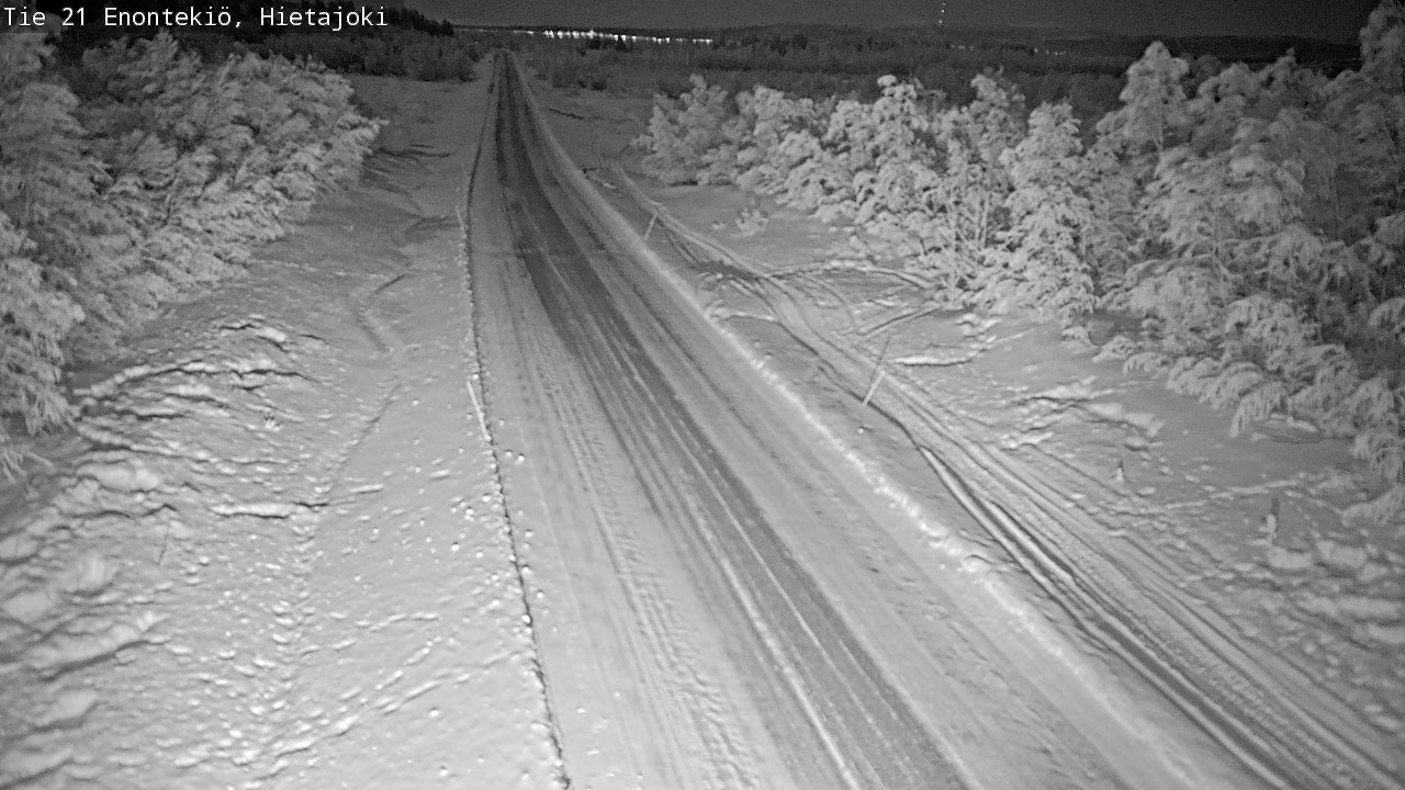 Weather Camera Image Road 21 Enontekiö, Hietajoki, Enontekiö, Lappi