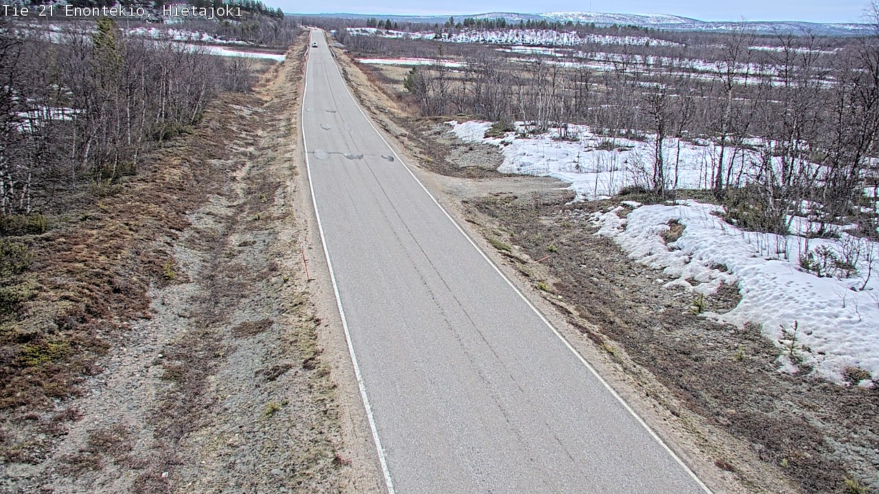 Weather Camera Image Väg 21 Enontekis, Hietajoki, Enontekiö, Lappi
