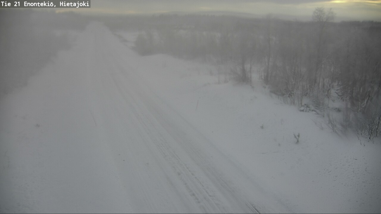 Weather Camera Image Road 21 Enontekiö, Hietajoki, Enontekiö, Lappi