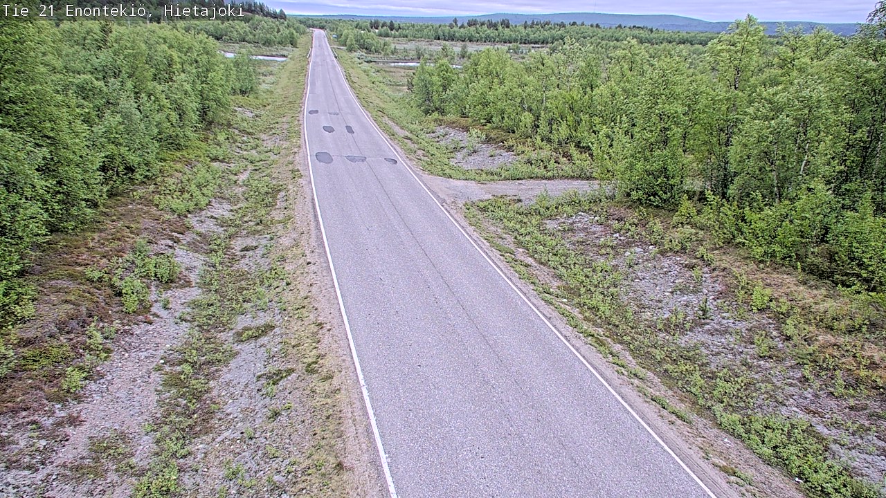 Weather Camera Image Road 21 Enontekiö, Hietajoki, Enontekiö, Lappi