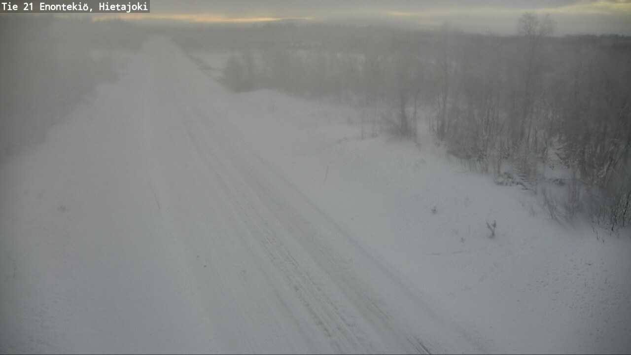 Weather Camera Image Road 21 Enontekiö, Hietajoki, Enontekiö, Lappi