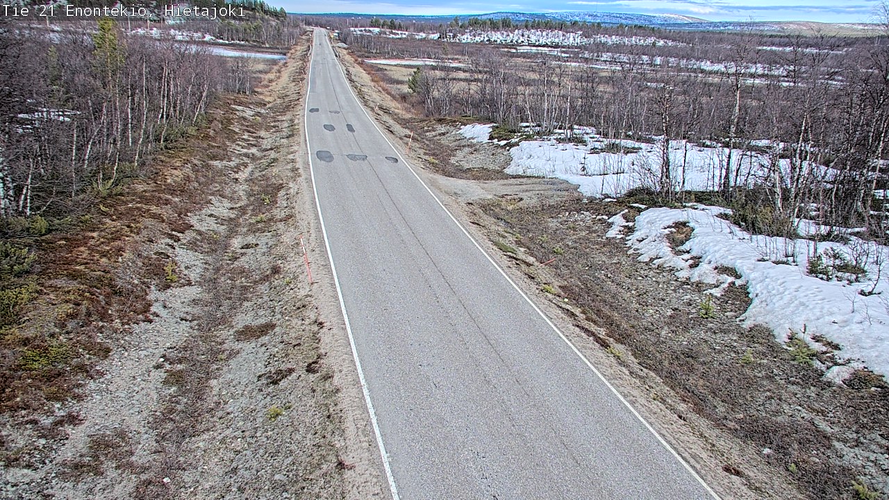 Weather Camera Image Road 21 Enontekiö, Hietajoki, Enontekiö, Lappi