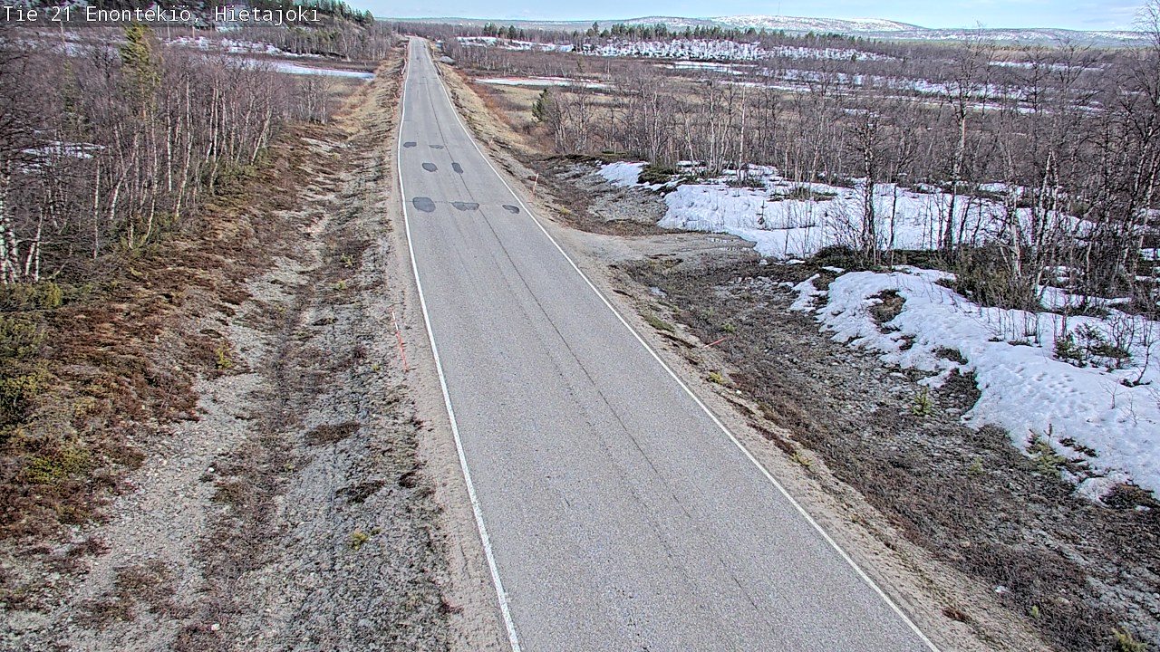 Weather Camera Image Väg 21 Enontekis, Hietajoki, Enontekiö, Lappi