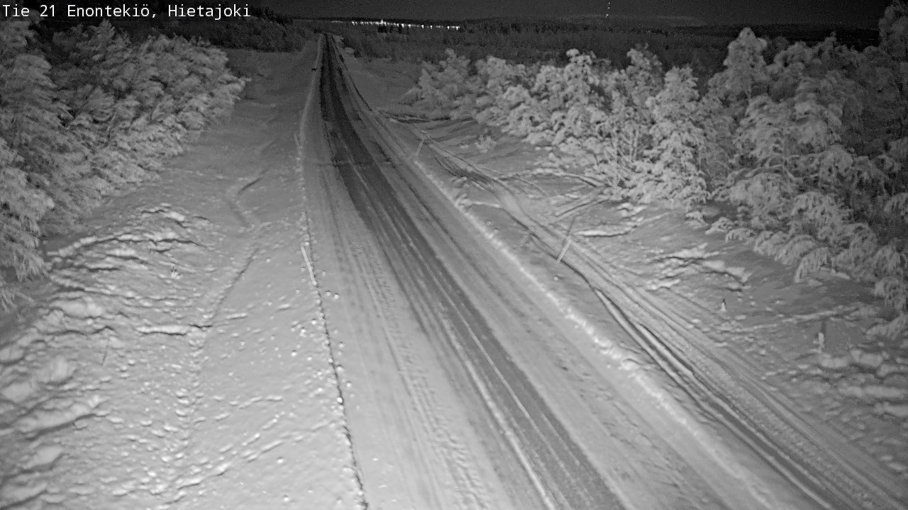 Weather Camera Image Road 21 Enontekiö, Hietajoki, Enontekiö, Lappi