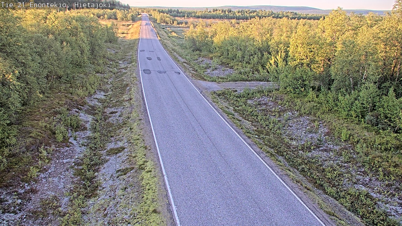 Weather Camera Image Väg 21 Enontekis, Hietajoki, Enontekiö, Lappi