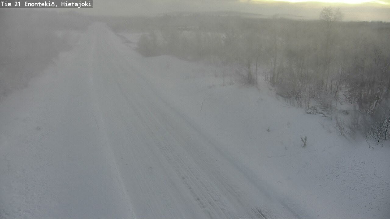 Weather Camera Image Road 21 Enontekiö, Hietajoki, Enontekiö, Lappi