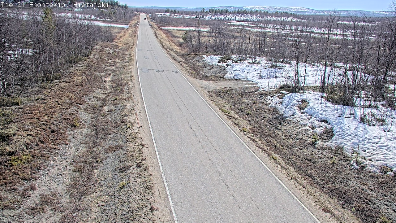 Weather Camera Image Väg 21 Enontekis, Hietajoki, Enontekiö, Lappi