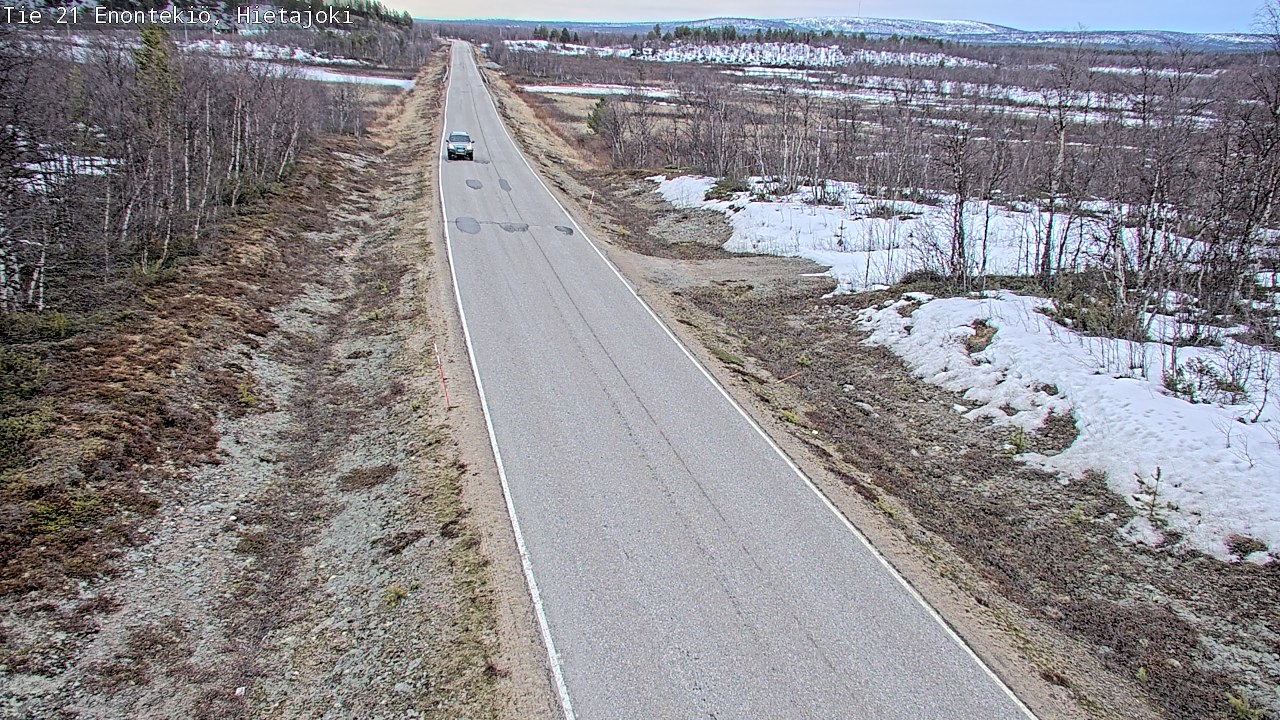 Weather Camera Image Väg 21 Enontekis, Hietajoki, Enontekiö, Lappi