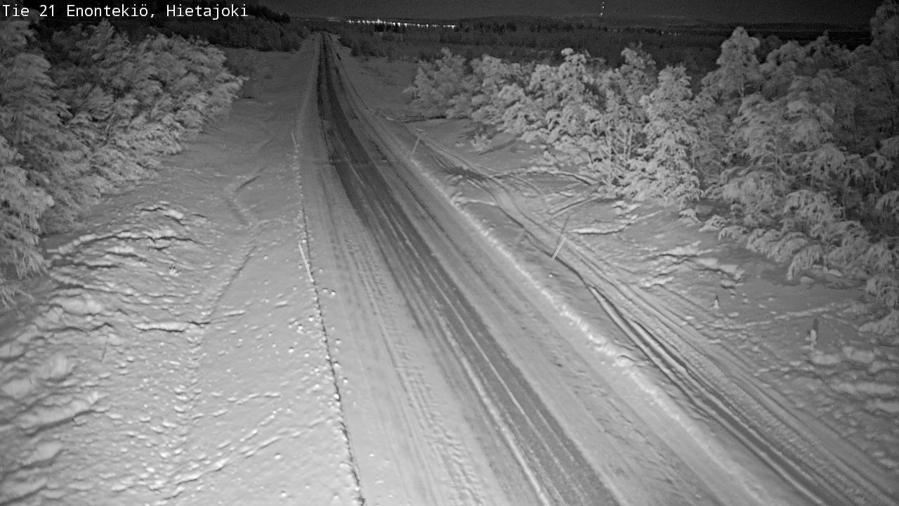 Weather Camera Image Road 21 Enontekiö, Hietajoki, Enontekiö, Lappi