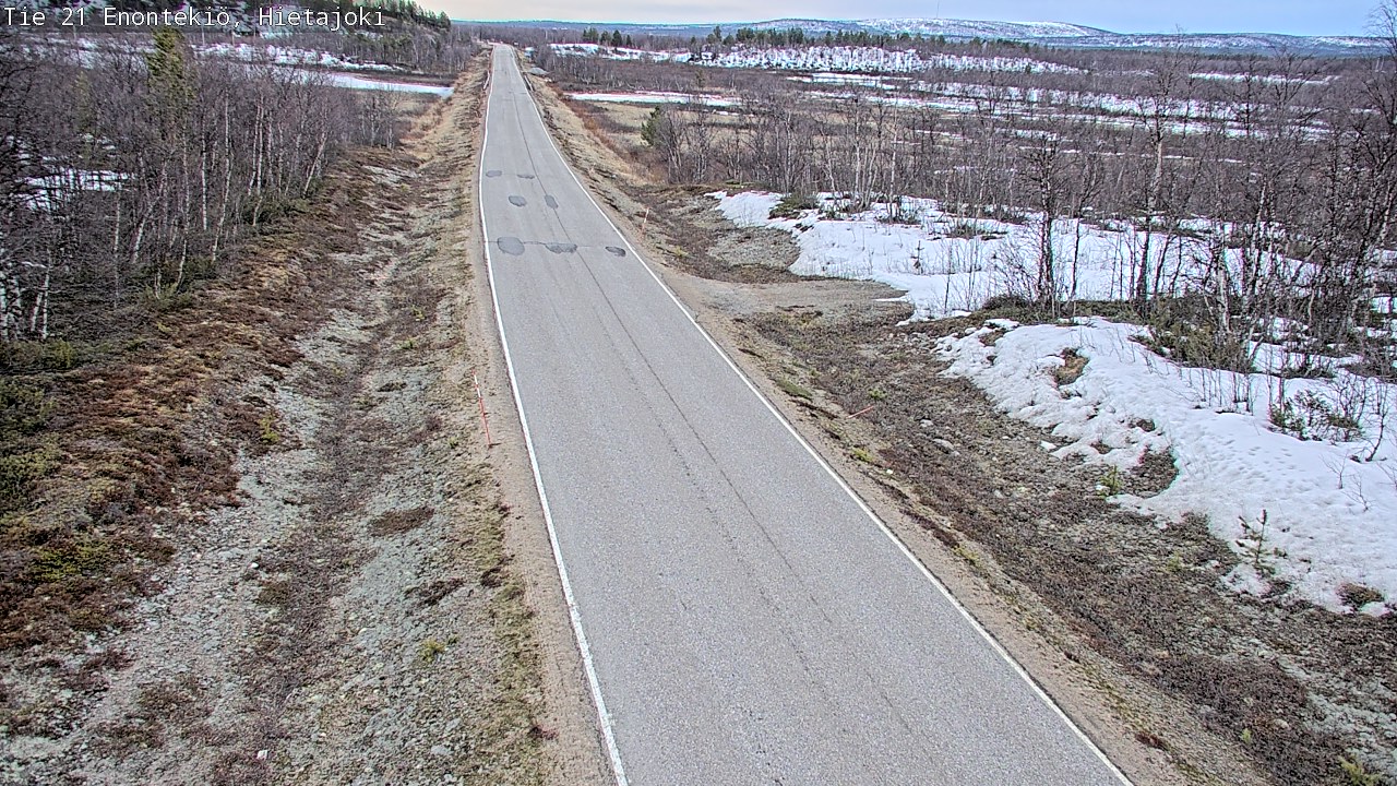 Weather Camera Image Väg 21 Enontekis, Hietajoki, Enontekiö, Lappi