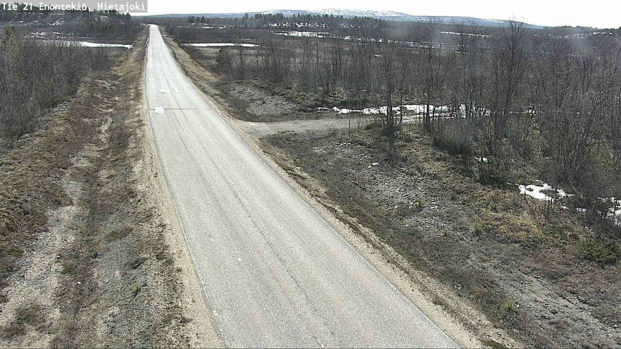 Weather Camera Image Road 21 Enontekiö, Hietajoki, Enontekiö, Lappi