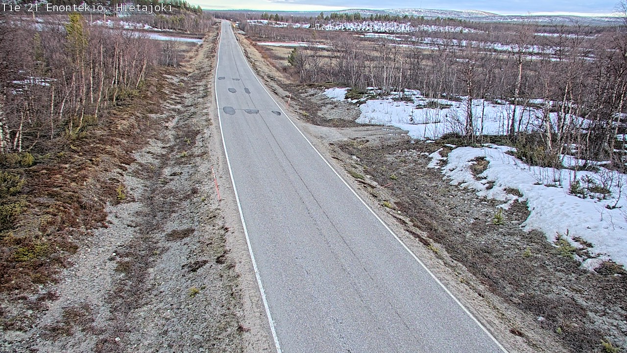 Weather Camera Image Väg 21 Enontekis, Hietajoki, Enontekiö, Lappi